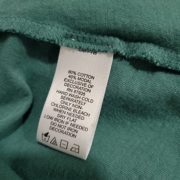 LOGO Lori Goldstein Women's Green Knit Pocket Beaded Tunic Top Blouse Boho 1X - Picture 11 of 11